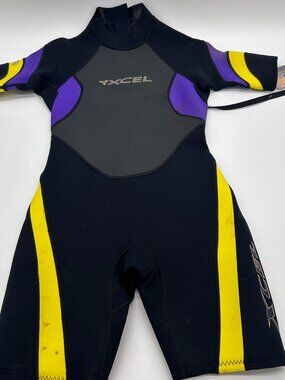 Xcel NWT Women's Full Wetsuit Black/Purple Short Sleeve Back Zip